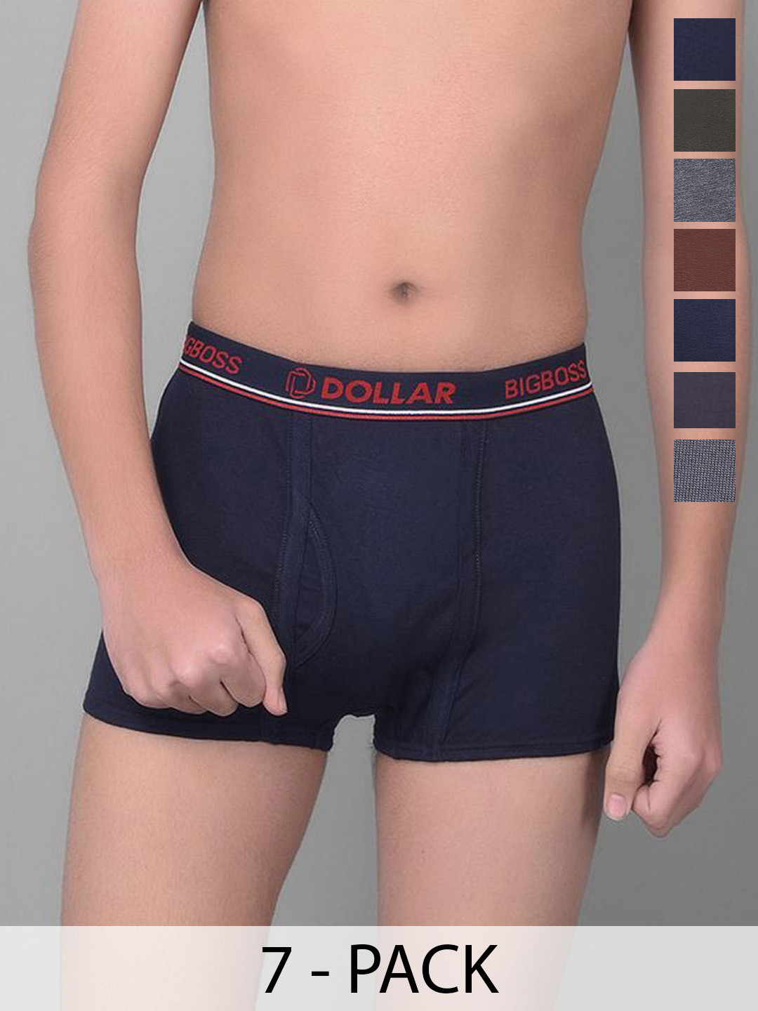 Dollar Bigboss Kid's Solid Pack of 10 Double Pouch Support Trunk