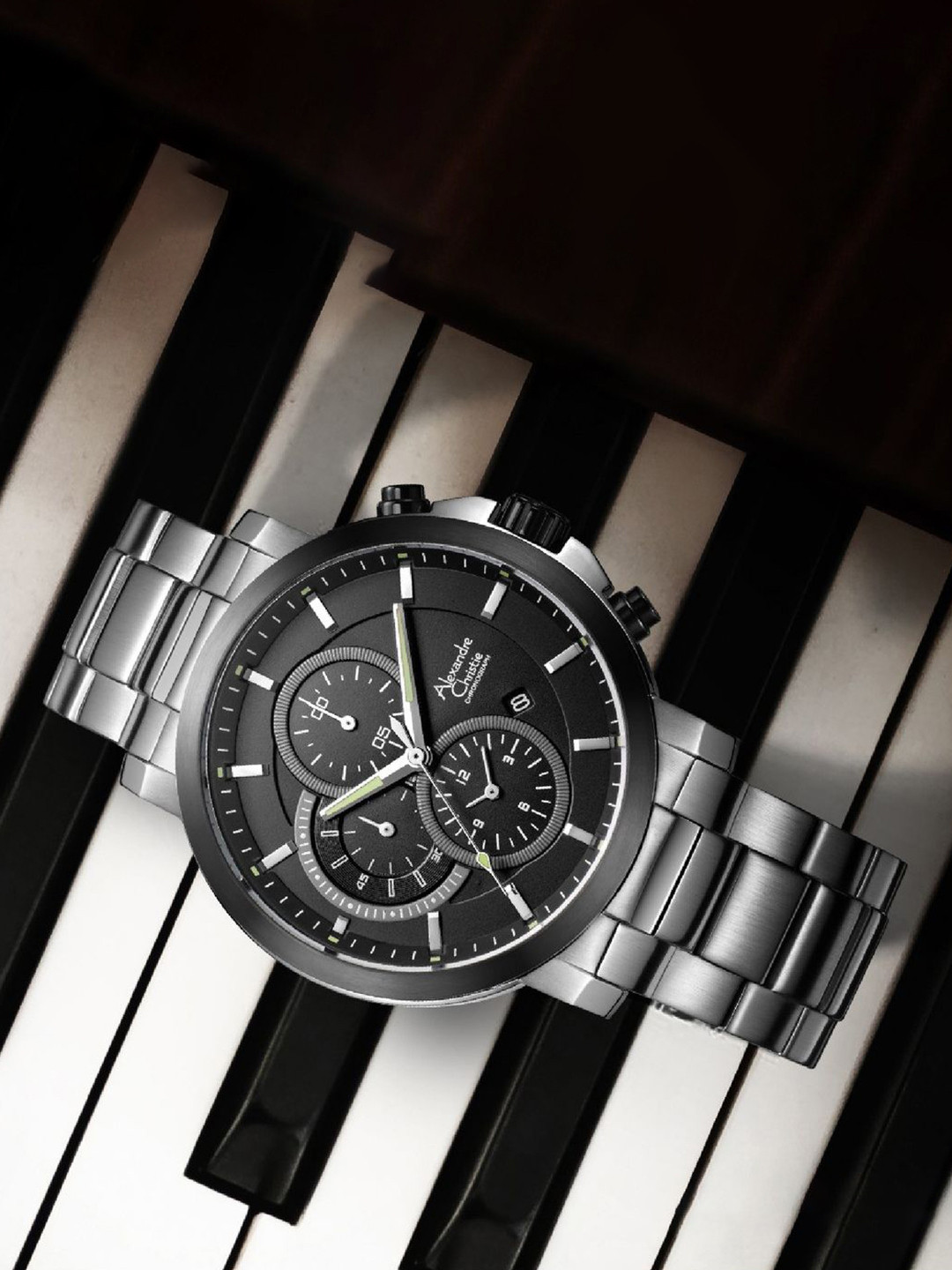 Alexandre Christie Men Stainless Steel Bracelet Style Straps Analogue Watch 6350MCBTBBA