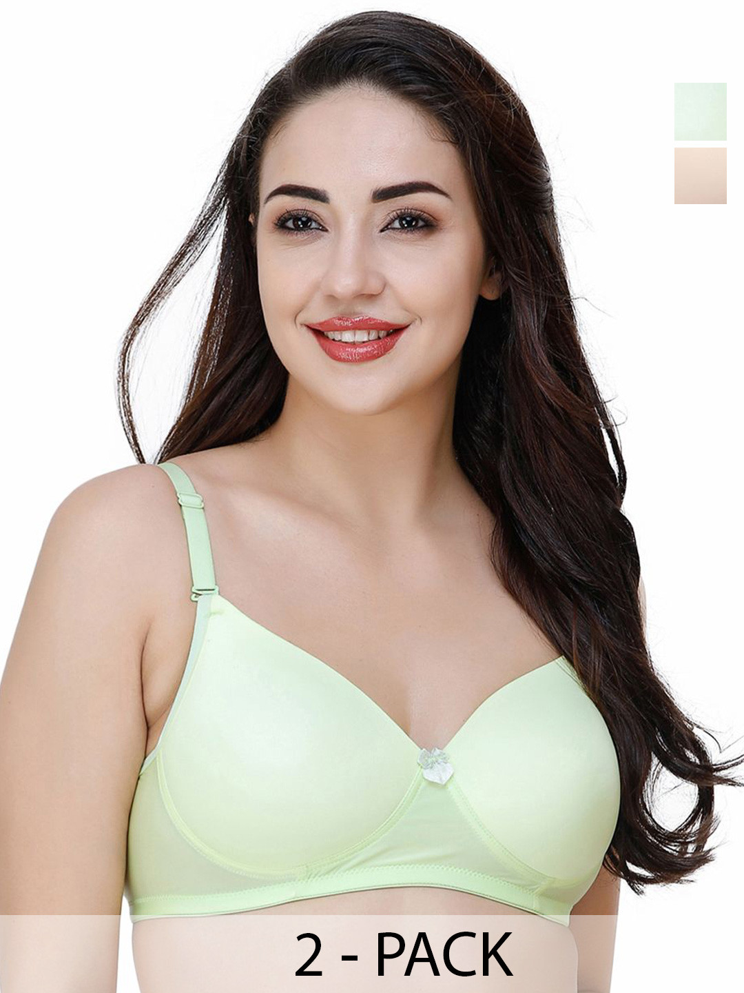 College Girl Pack Of 2Full Coverage Lightly Padded Underwired T-shirt Bra