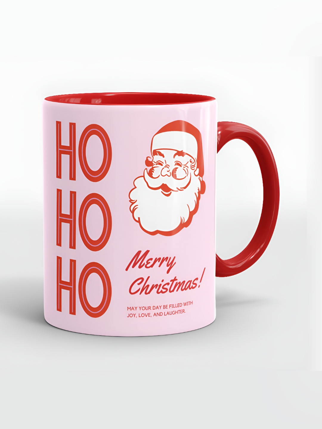SUBLIKRAFT Red & White Printed Ceramic Glossy Mug 330 ml