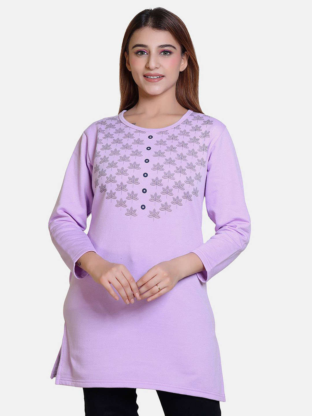 Divine Girl Women Printed Woollen T-shirt