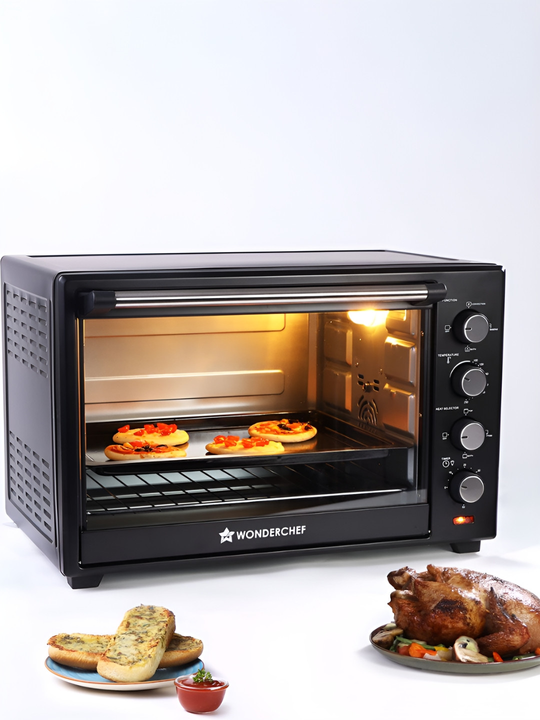 Wonderchef Black Stainless Steel Oven Toaster Grill  60L