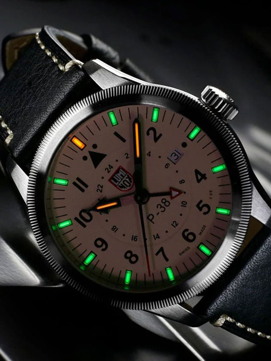 Luminox Men Dial & Leather Bracelet Style Straps Analogue Watch XA.9527