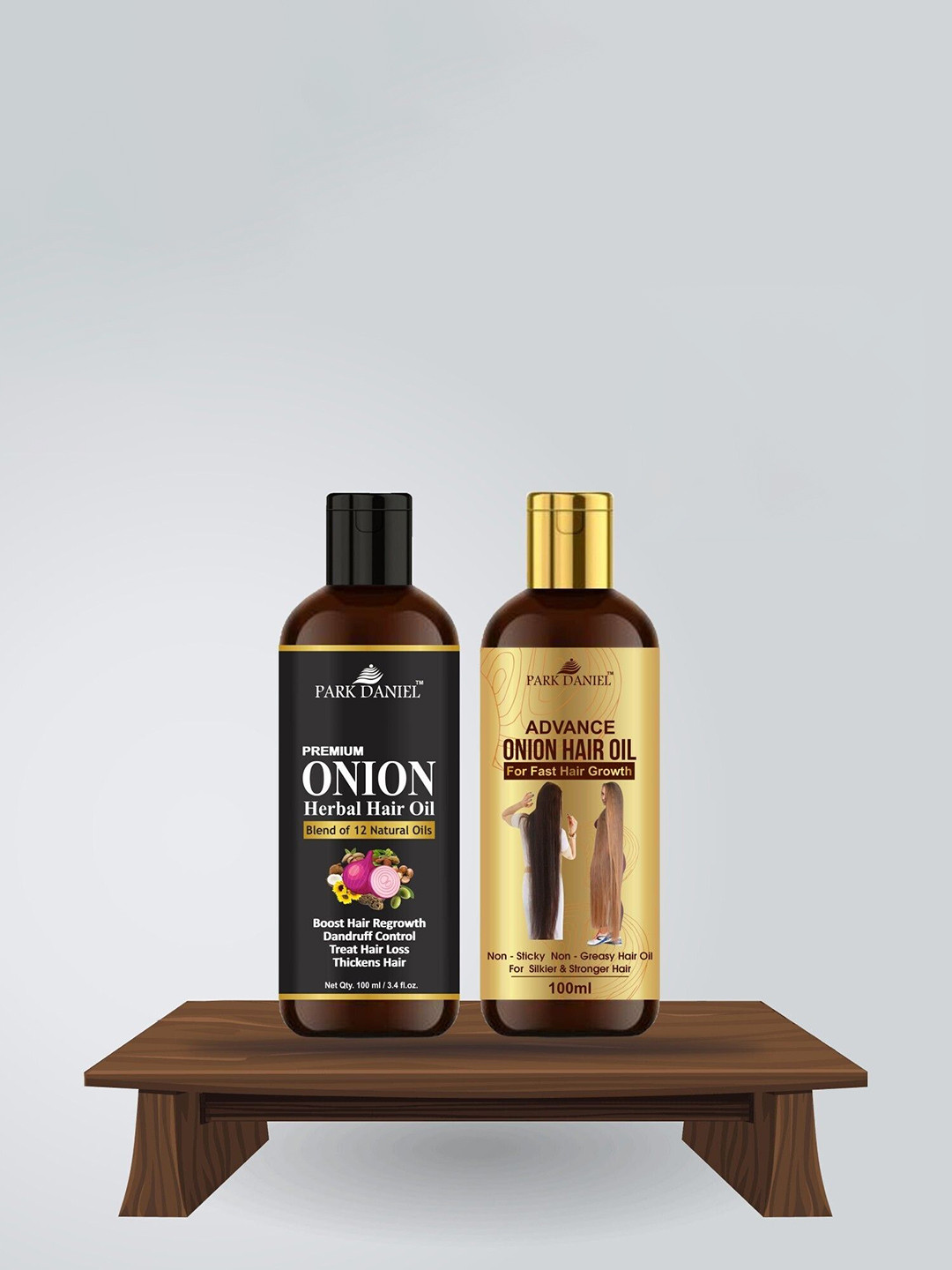 Park Daniel Set Of 2 Onion Herbal Hair Oil With Advance Onion Hair Oil - 100 ml Each