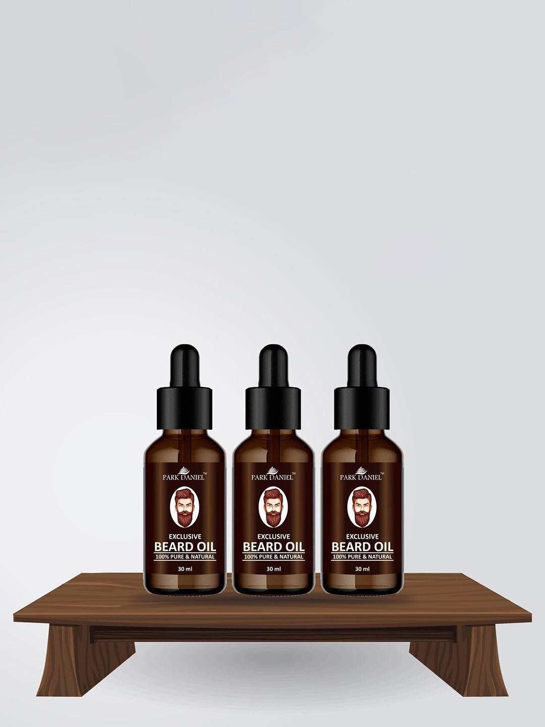 Park Daniel Set Of 3 Exclusive Beard Growth Oil - 30 ml Each