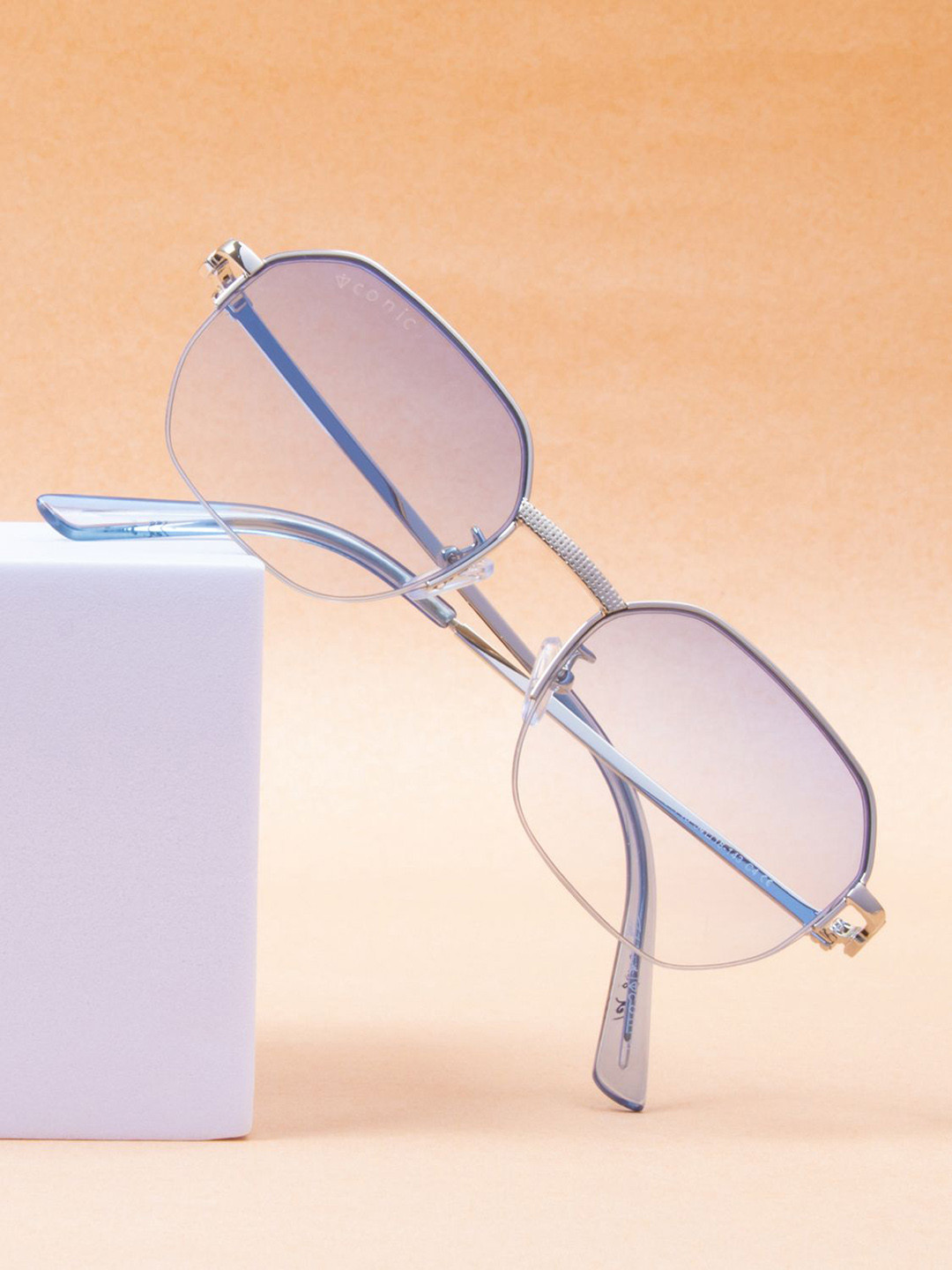 Ted Smith Unisex Square Sunglasses With UV Protected Lens HEXON 3_C4