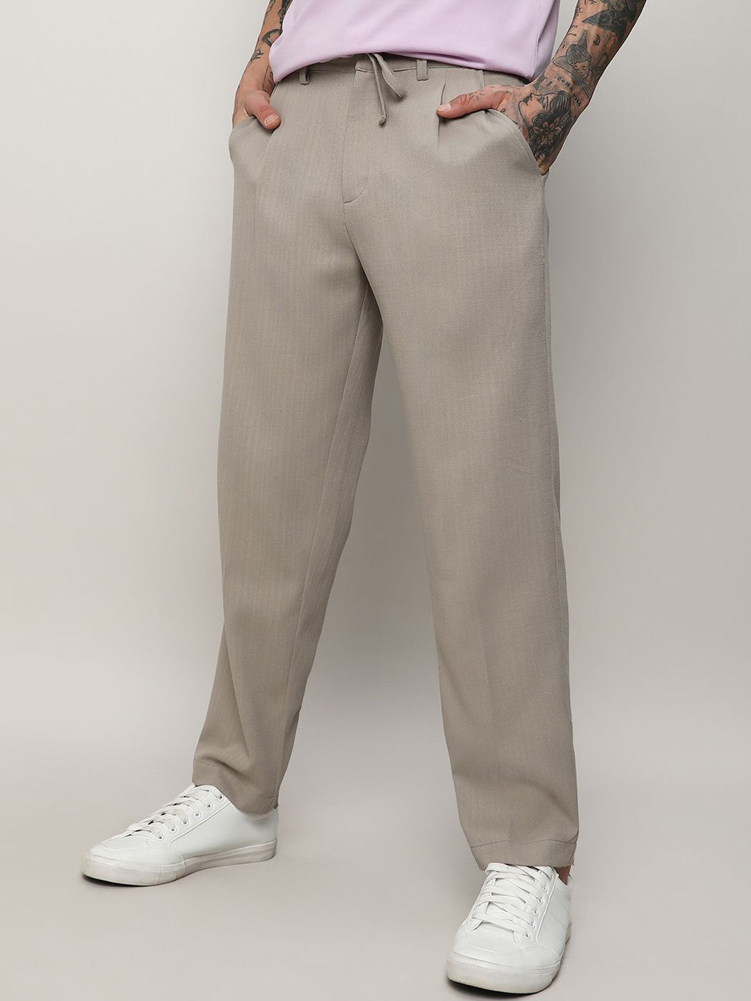 CAHOOT Men Relaxed Easy Wash Regular Trousers