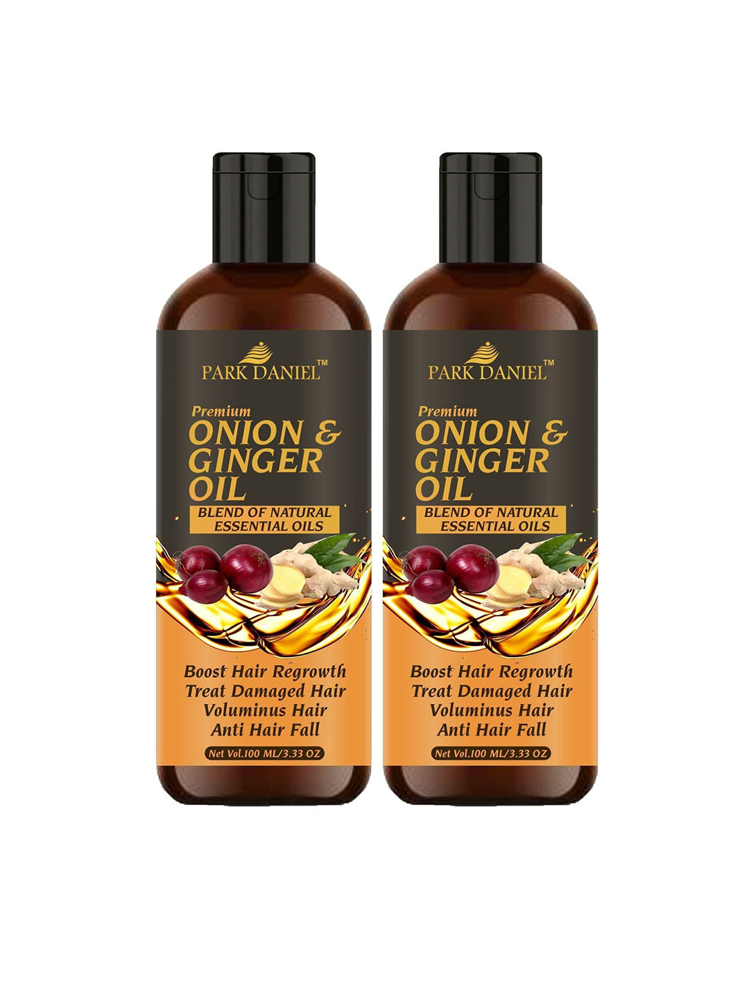 Park Daniel Set Of 2 Premium Onion & Ginger Oil For Hair Regrowth - 100ml Each