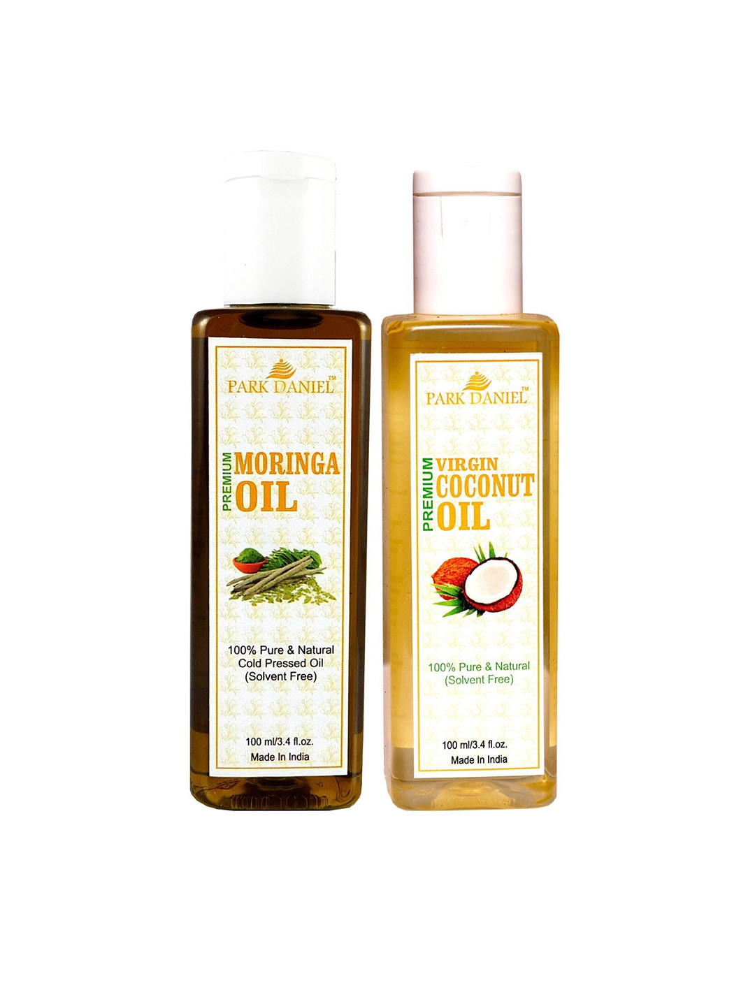 Park Daniel Set of Premium Moringa & Virgin Coconut Hair Oil - 100 ml Each