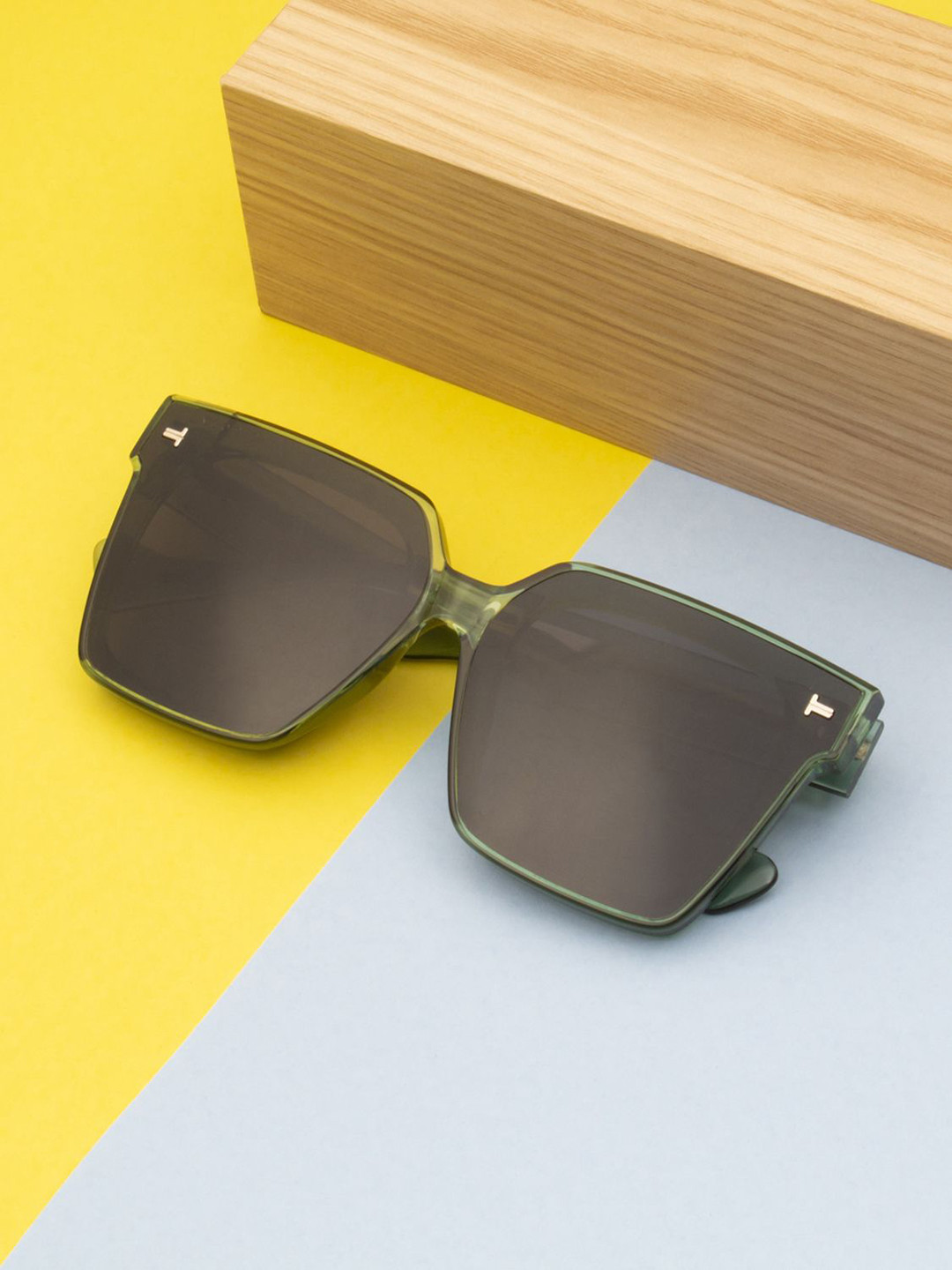 Ted Smith Unisex Square Sunglasses With Polarised Lens FLORENCE_C2