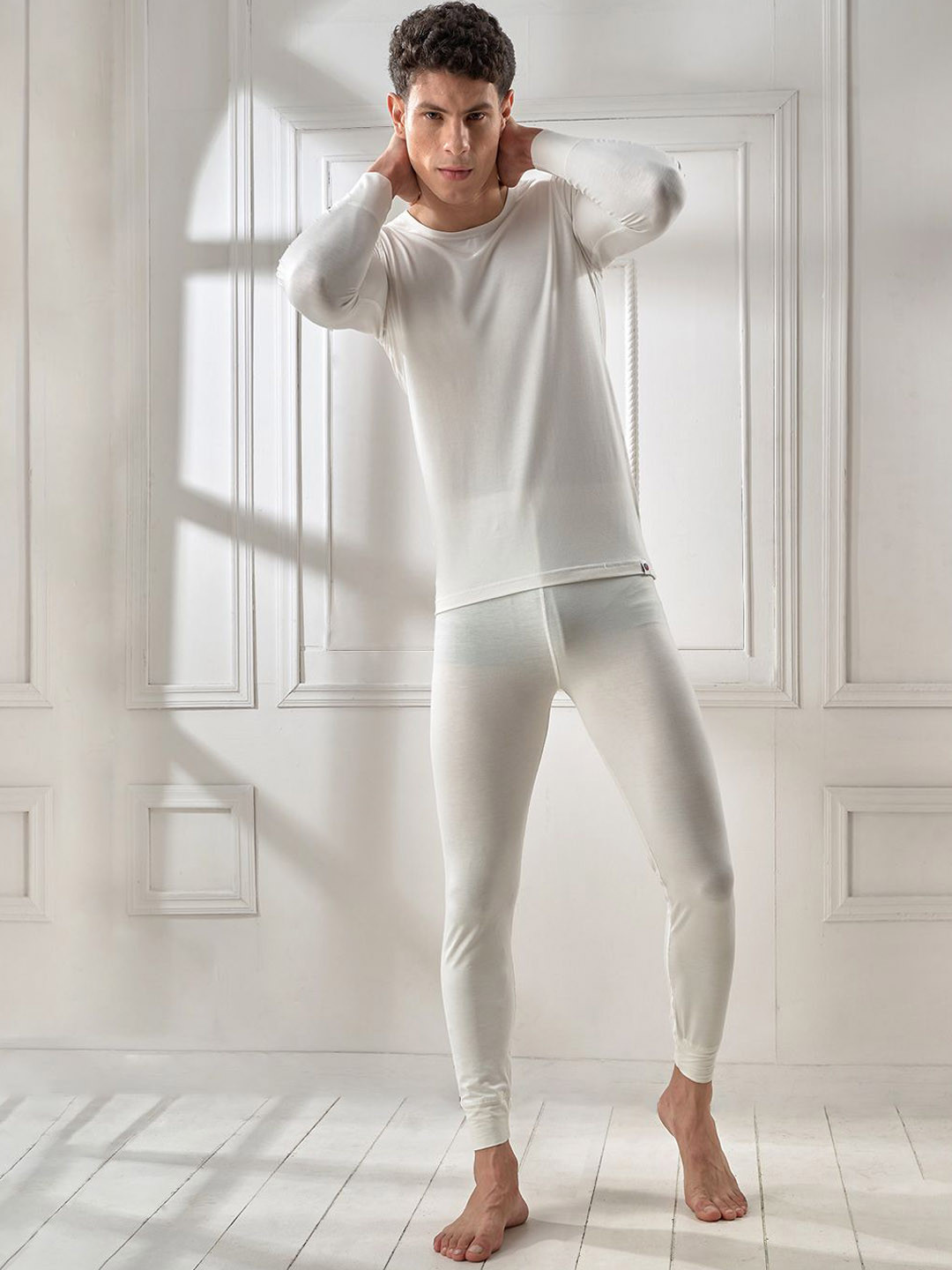 INFERNO Men Round Neck Long Sleeves Thermal Vest and Trouser Set