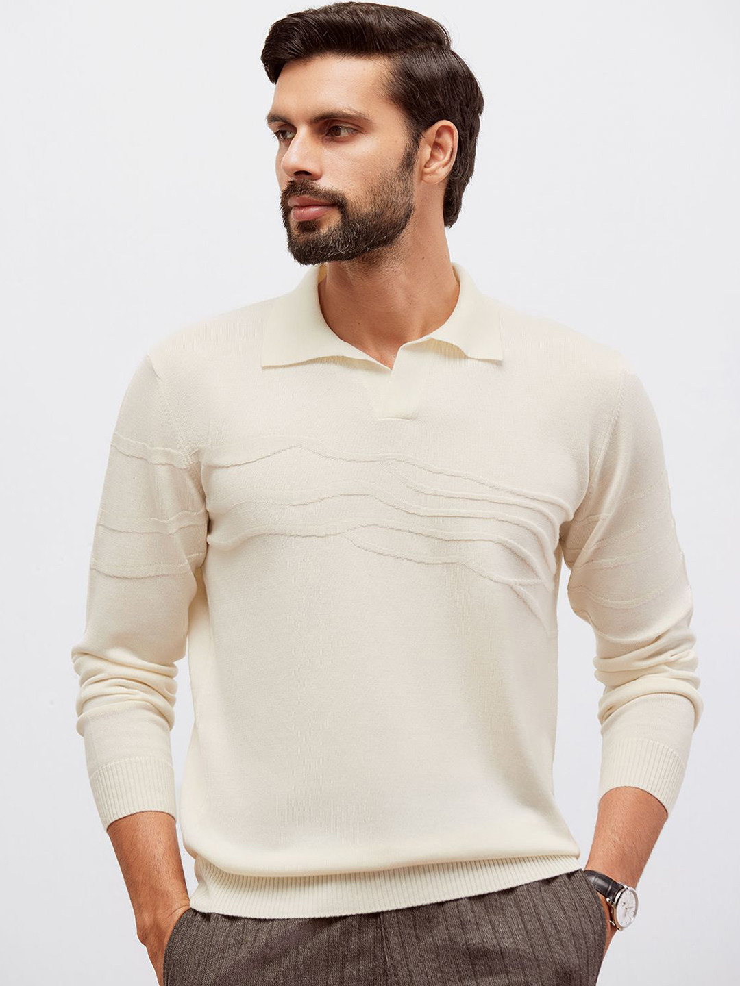 Andamen Men Long Sleeves Sweater Vest