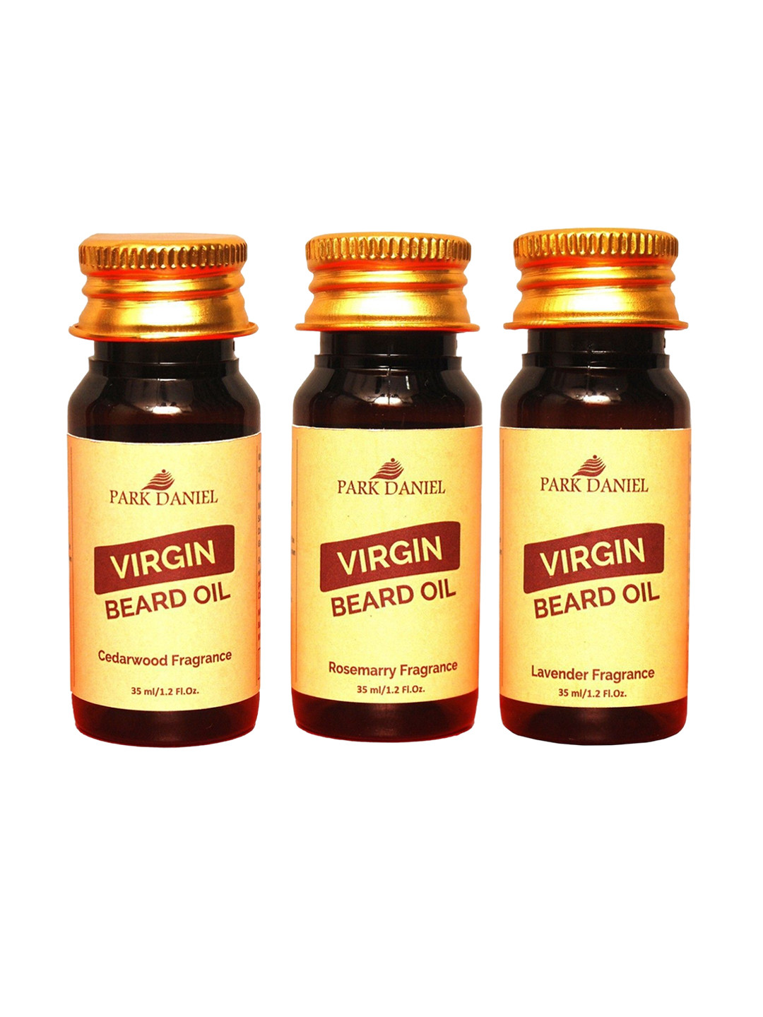 Park Daniel Set Of 3 Virgin Cedarwood, Rosemarry, Lavender Fragrance Beard Oil- 35 ml Each