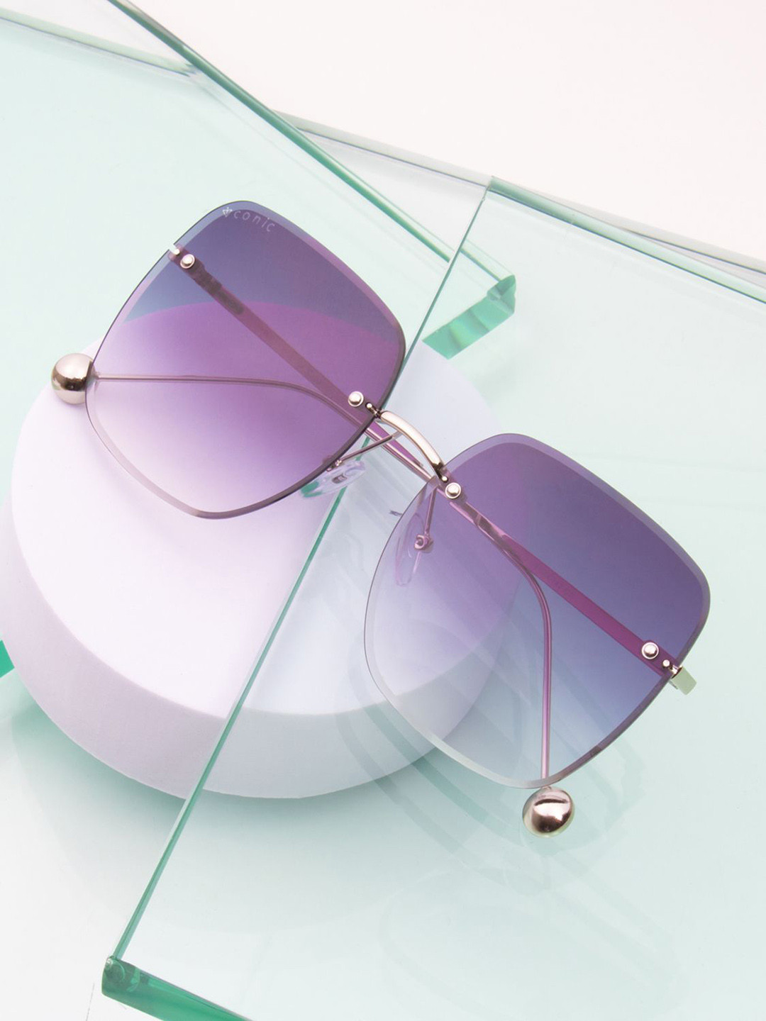 Ted Smith Unisex Square Sunglasses with UV Protected Lens SHIRLIN_C1