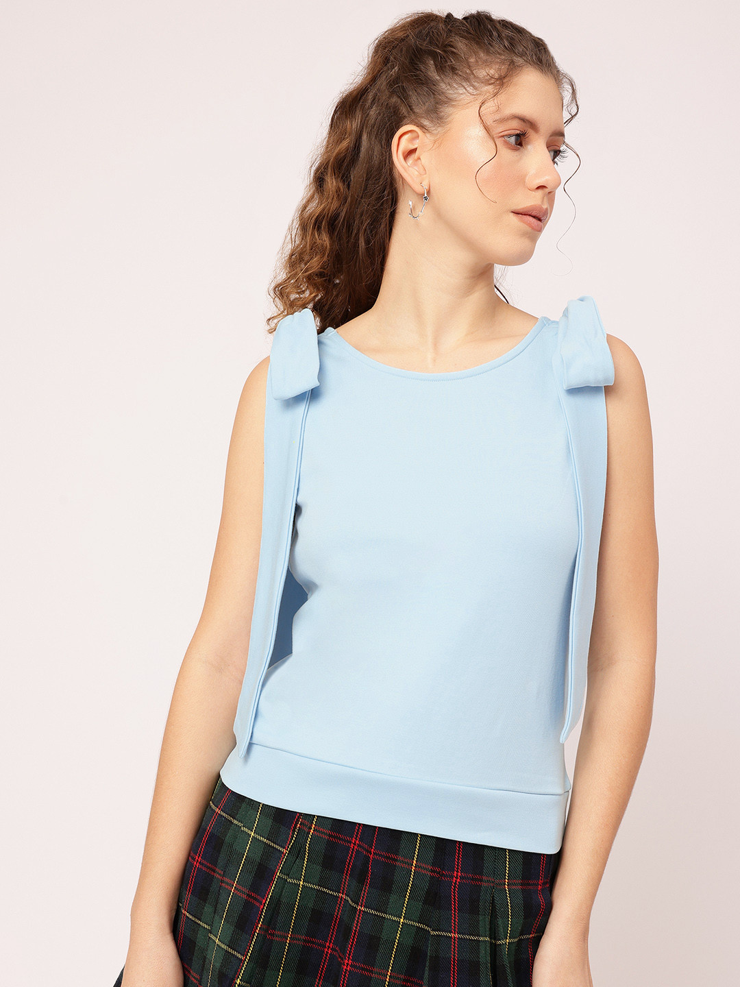 DressBerry Tie-Up Shoulder Sleeveless Top
