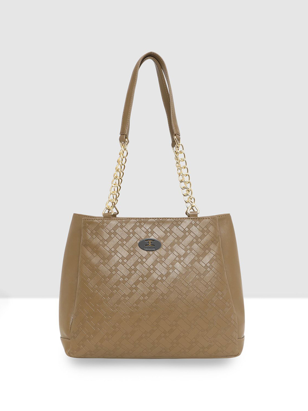 ESBEDA Textured Multi Compartment Medium Structured Shoulder Bag