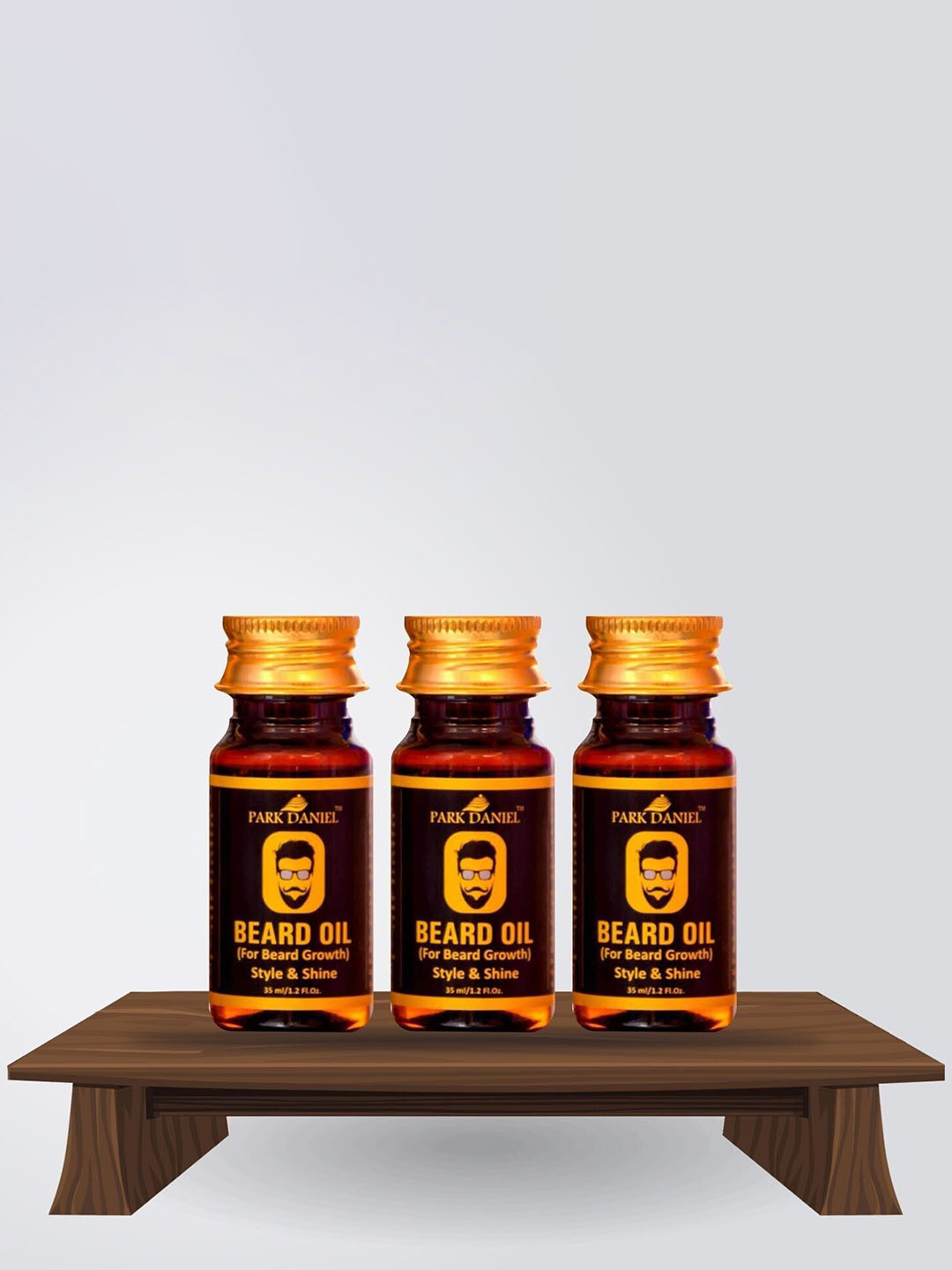 Park Daniel Set Of 3 Style & Shine Beard Growth Oil - 35 ml Each