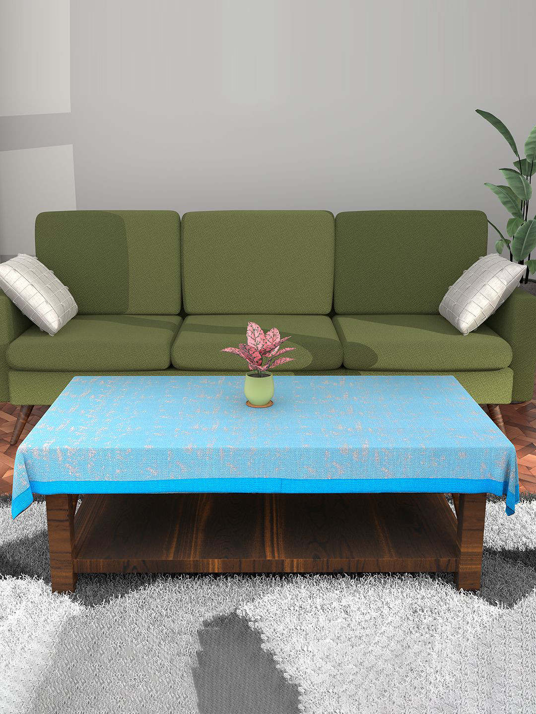 Kuber Industries 40x60 Inch Table Cloth for centre Table Cotton 4-Seater sofa Table Cover