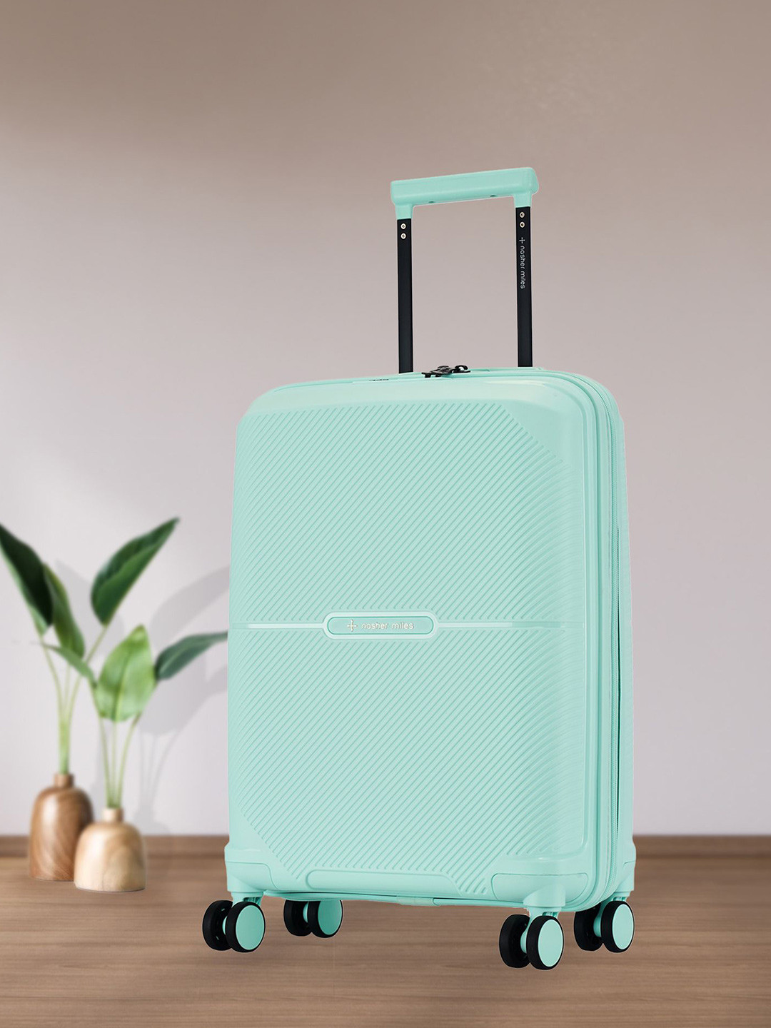 Nasher Miles Hawaii Polypropylene TSA Lock Cabin Pastel Green Trolley Bag - 20 Inch (55cm)