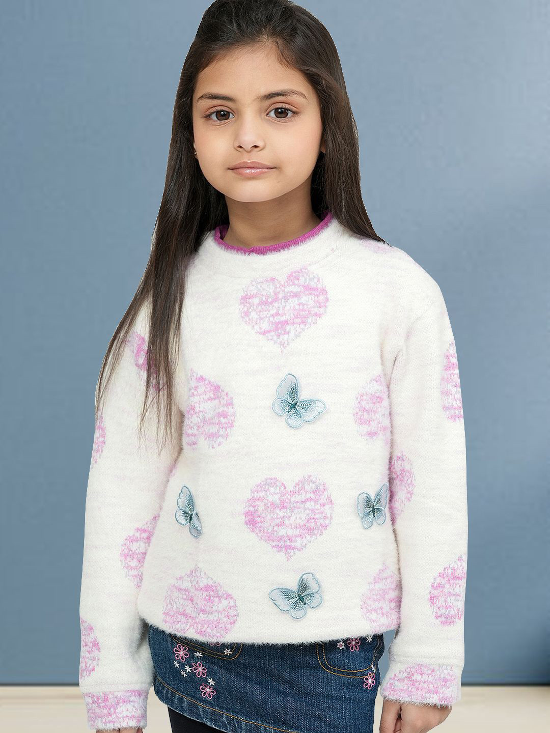 PAMPOLINA Girls Self Design Sweatshirt