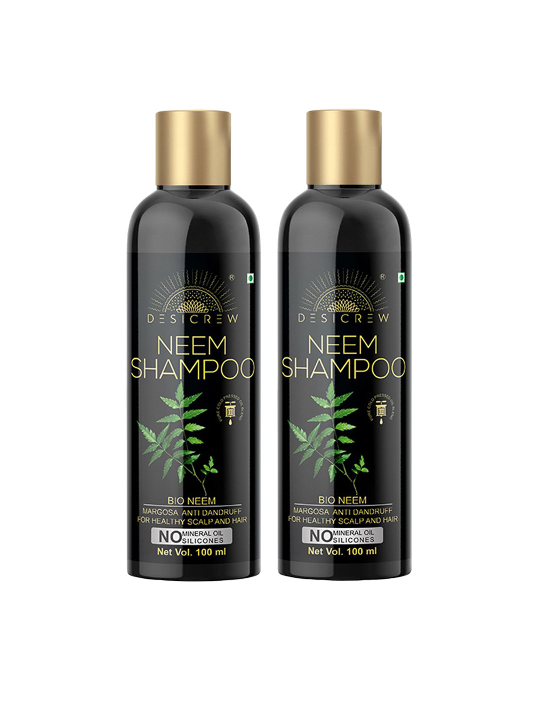 Desi Crew  Set Of 2 Neem Margosa Anti-Dandruff Shampoo - 100 ml Each