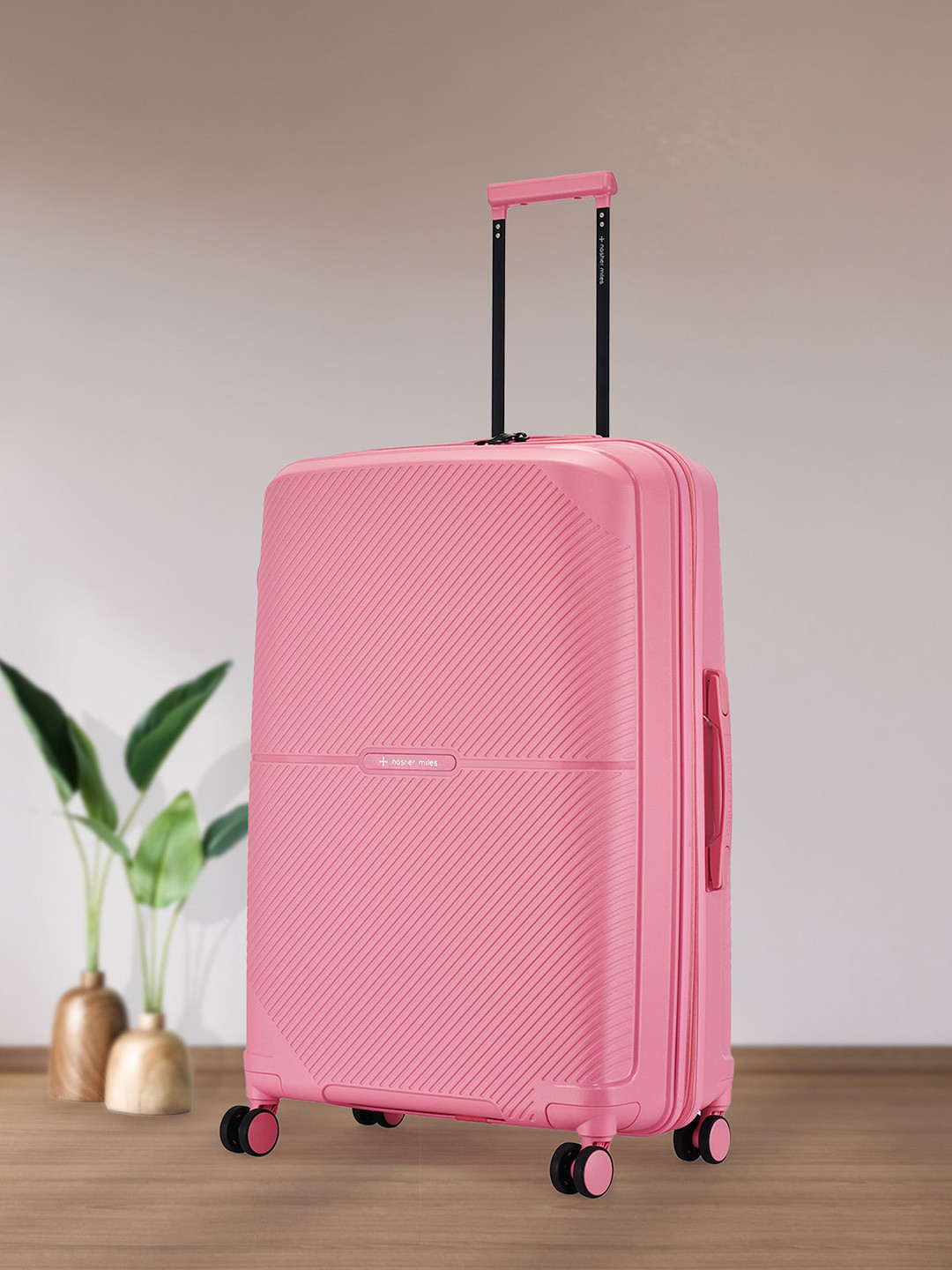 Nasher Miles Hawaii Polypropylene TSA Lock Large Pink Trolley Bag - 28 Inch (75 cm)