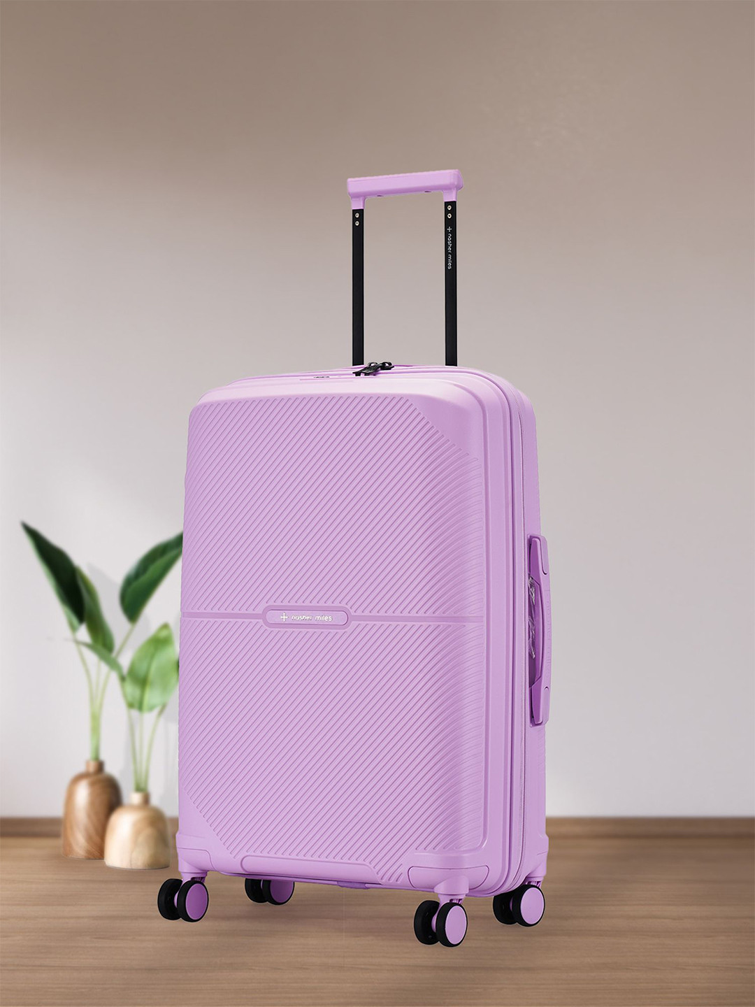 Nasher Miles Hawaii Polypropylene TSA Lock Medium Purple Trolley Bag - 24 Inch (65 cm)