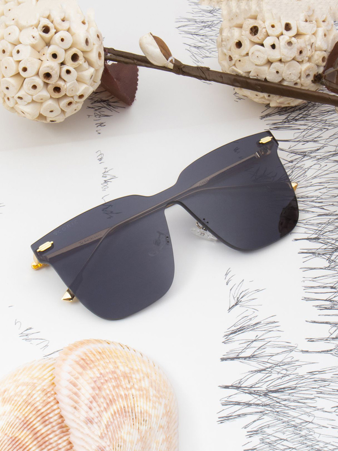 Ted Smith Unisex Square Sunglasses with UV Protected Lens MIAMI_C1