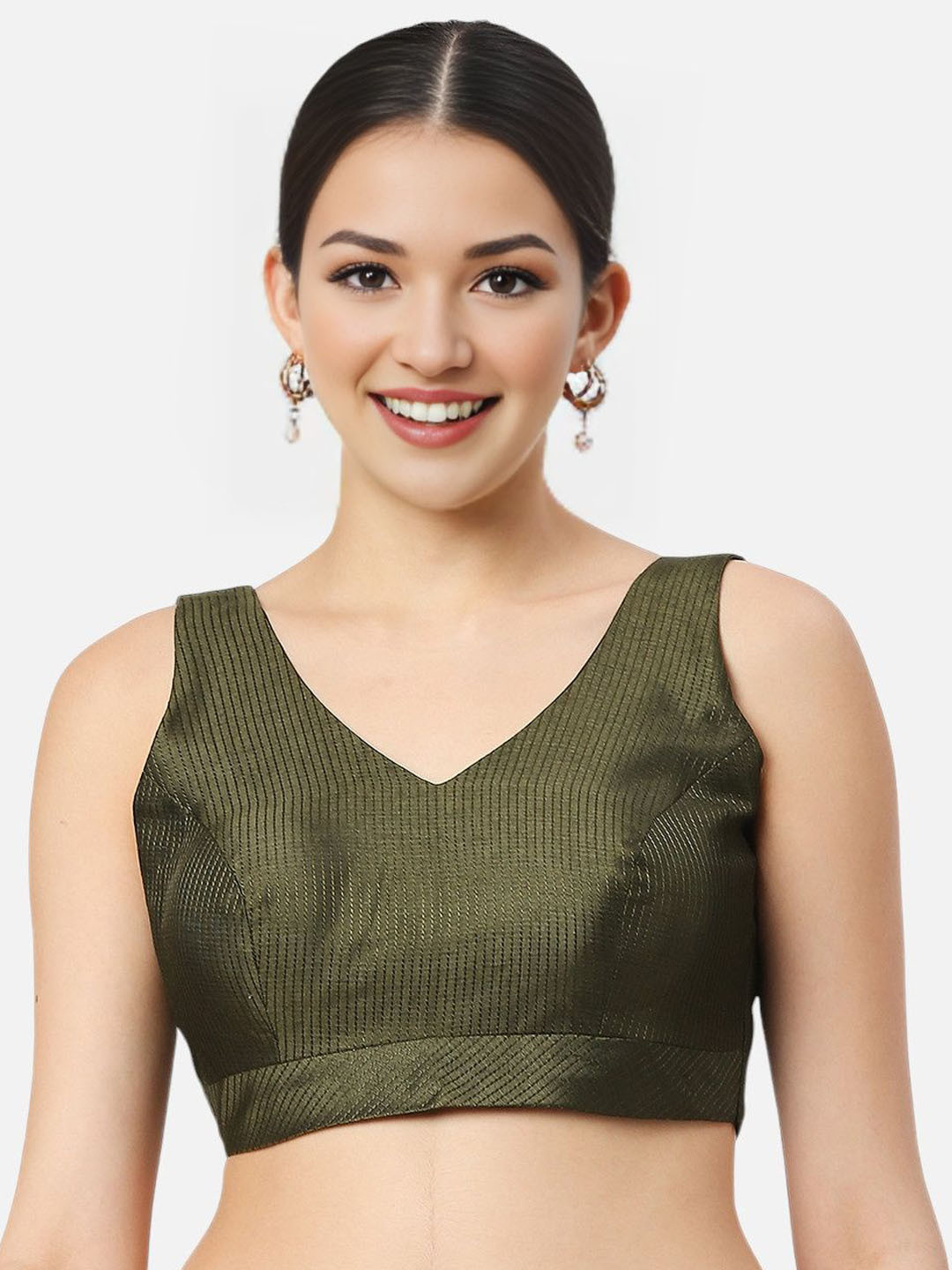 Biyu Embroidered V-Neck Threadwork Readymade Saree Blouse