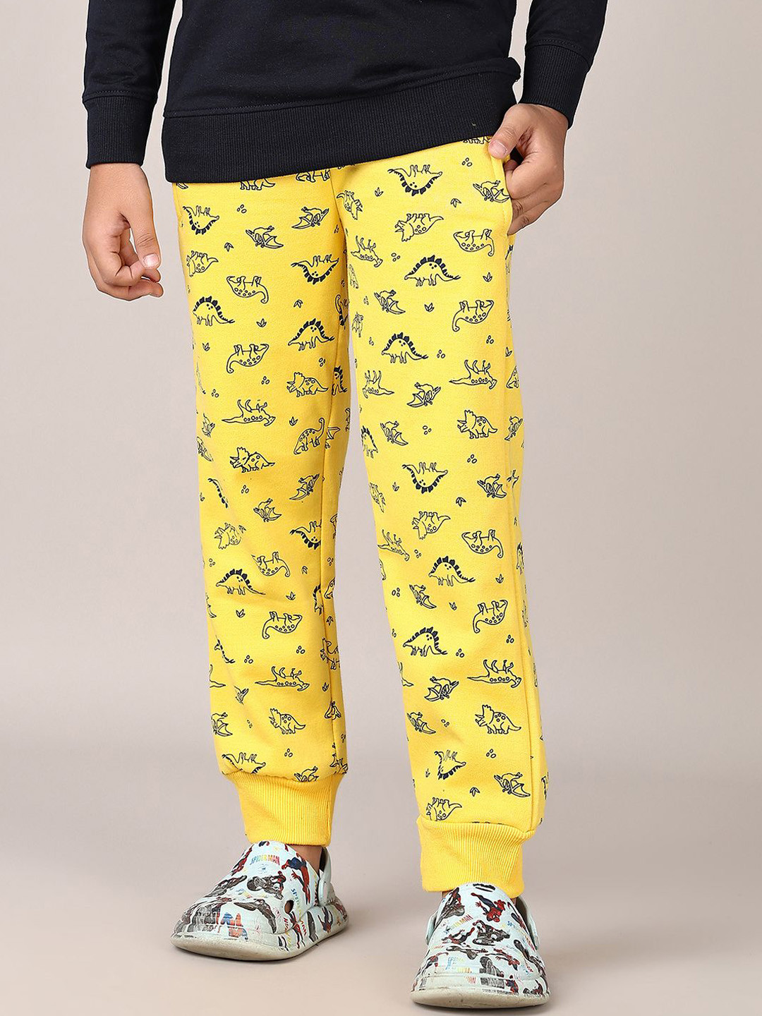 V-Mart Boys Cartoon Characters Printed Cotton Mid Rise Joggers