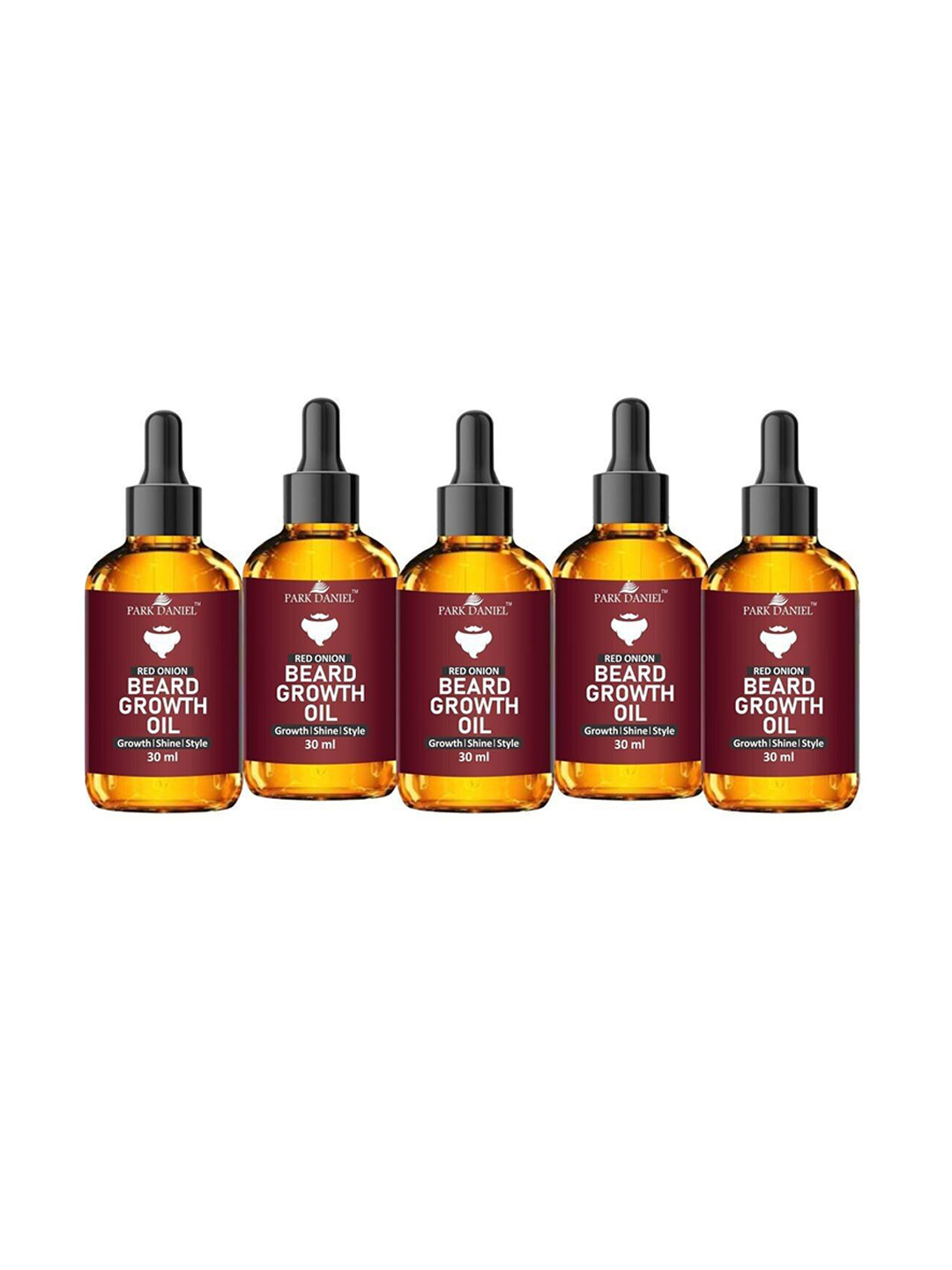 Park Daniel Set Of 5 Red Onion Beard Growth oil - 30 ml Each