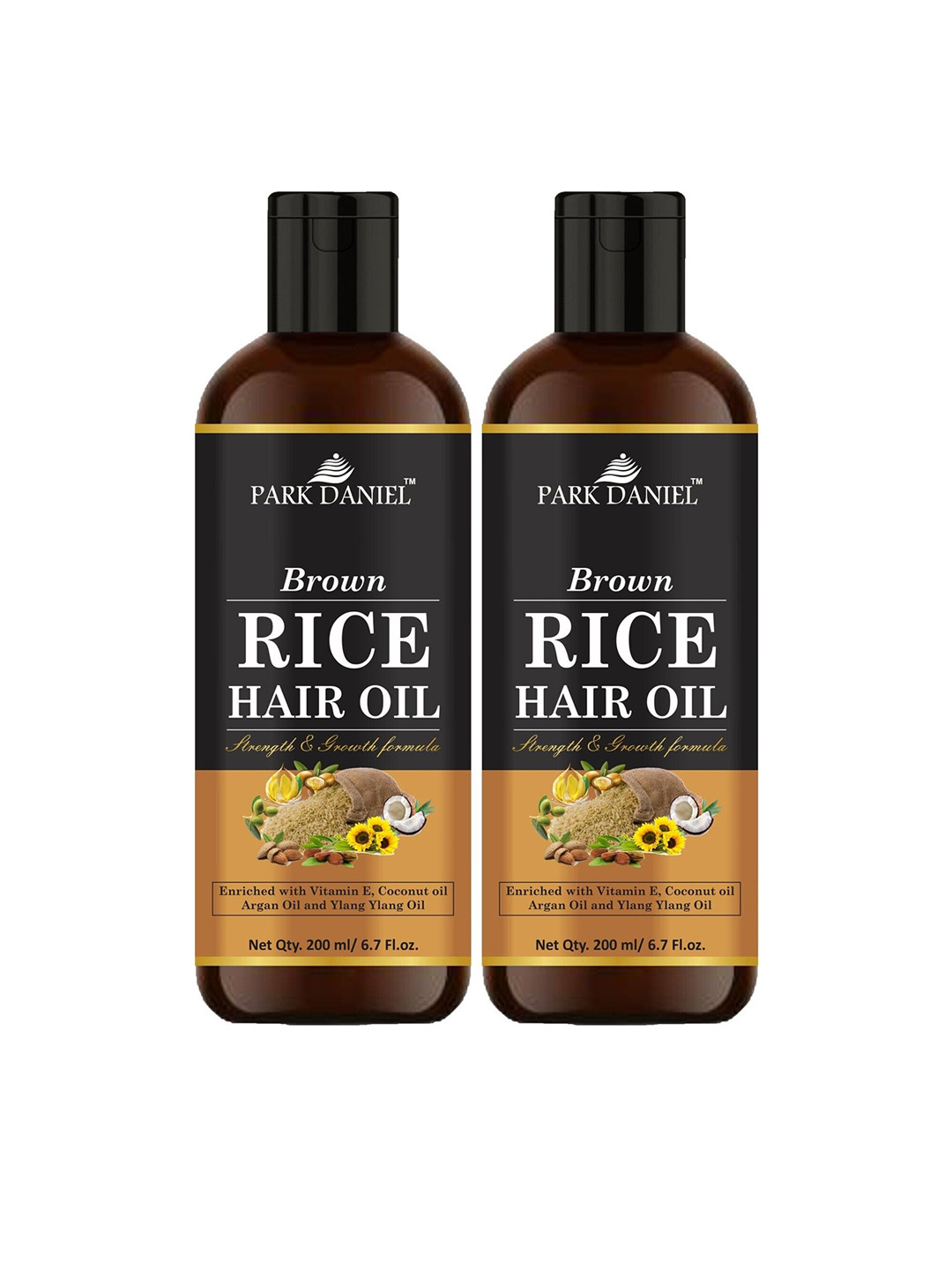 Park Daniel Set Of 2 Brown Rice Hair Oil - 100 ml Each