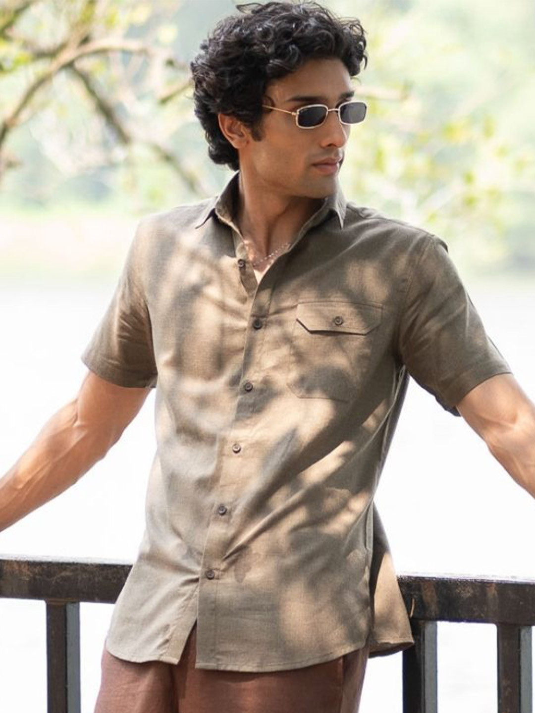 Creatures of Habit Men Egyptian Cotton Short Sleeve Shirt