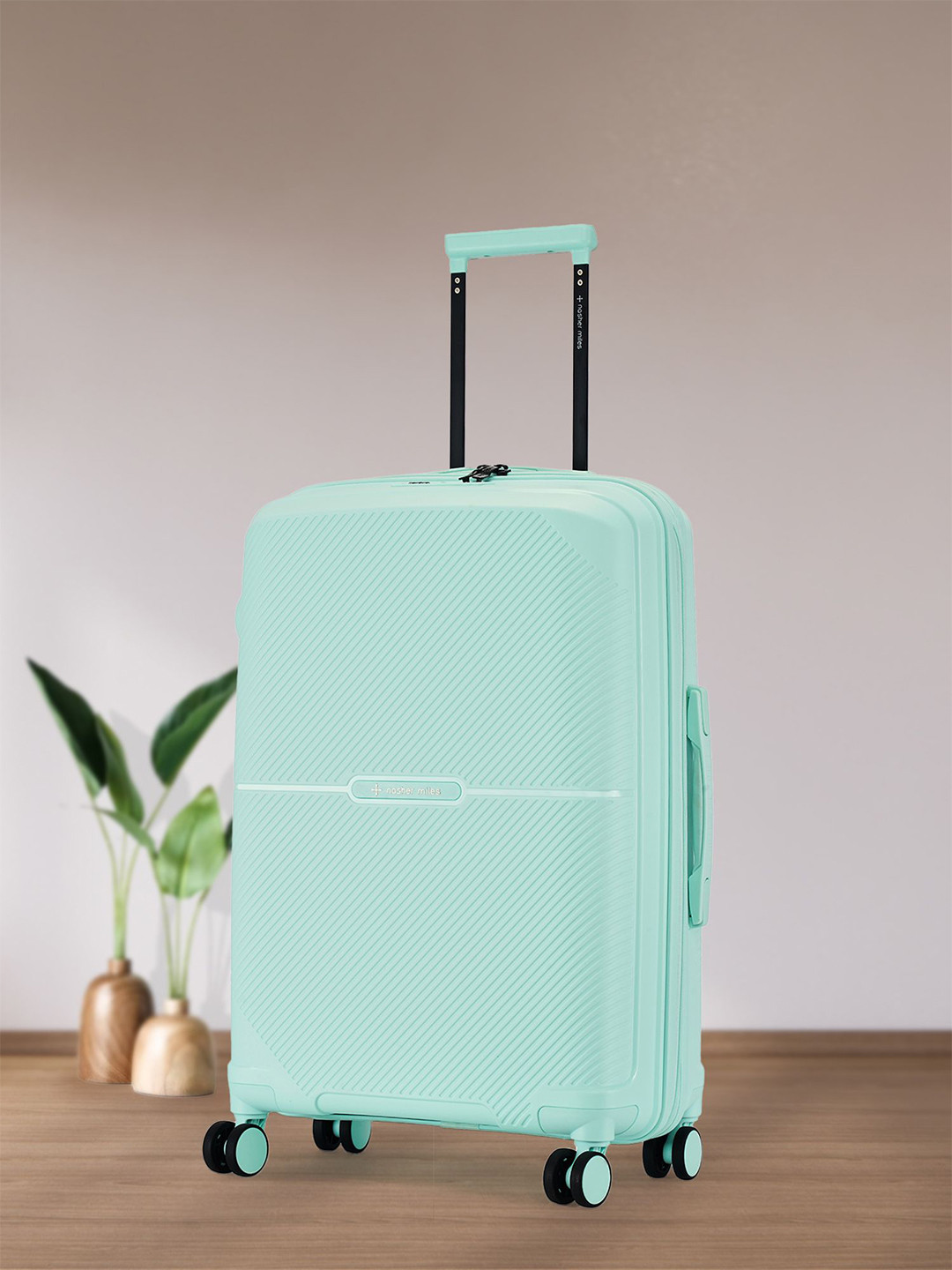 Nasher Miles Hawaii Polypropylene TSA Lock Medium Pastel Green Trolley Bag - 24 Inch 65 cm