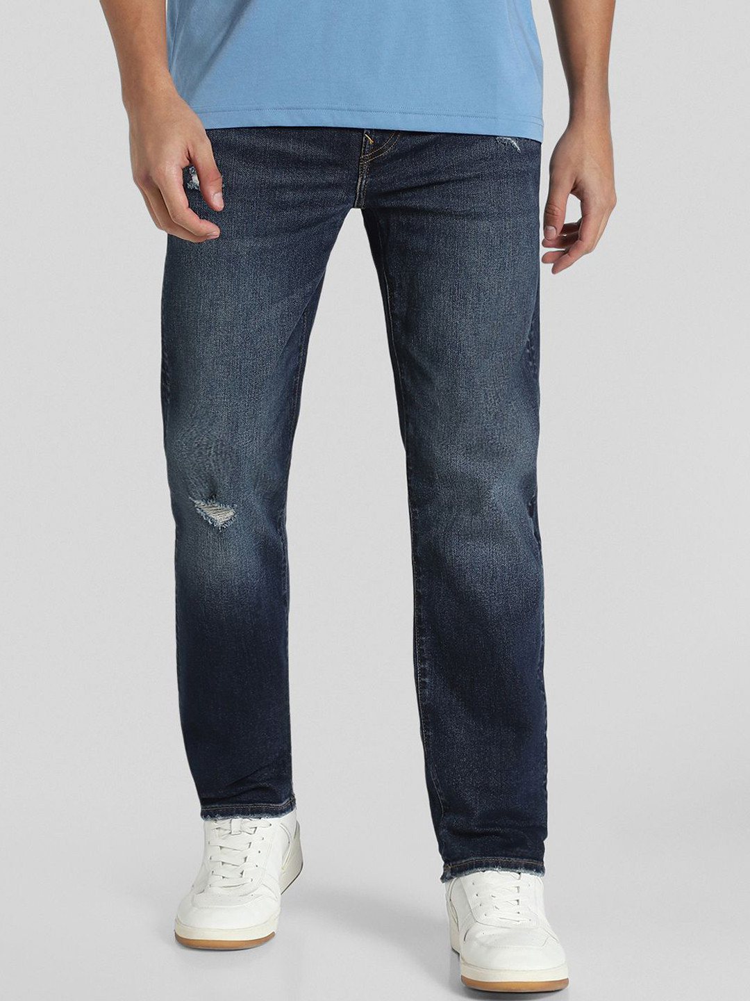 AMERICAN EAGLE OUTFITTERS Men AirFlex+ Low Distress Straight Fit Jeans