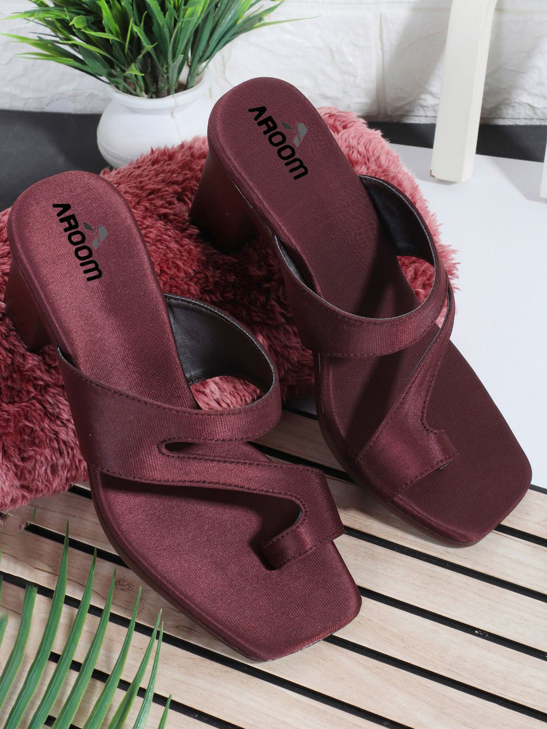AROOM Women Block Heel Comfort Sandals