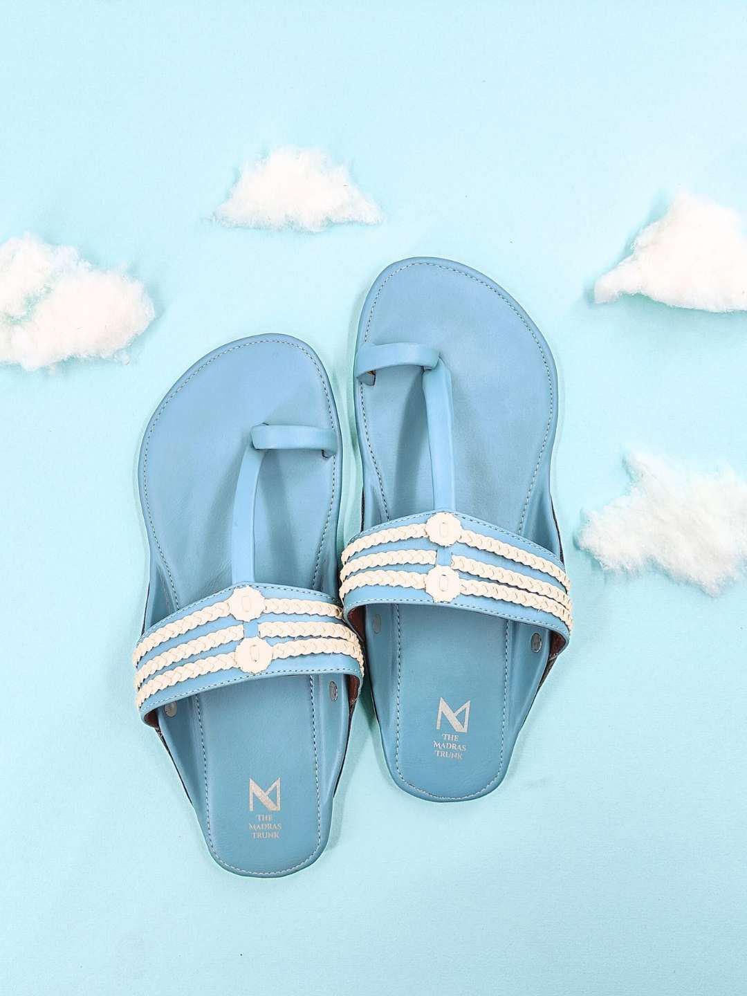 THE MADRAS TRUNK Women No Back Strap One Toe Flats