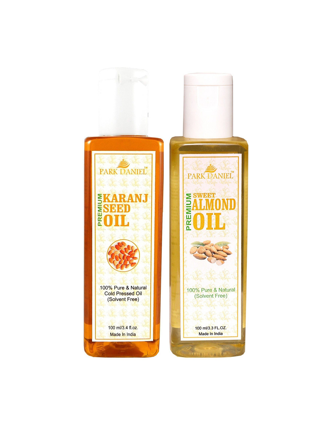 Park Daniel Set Of 2 Premium Karanj Seed Oil & Sweet almond Oil - 100 ml Each