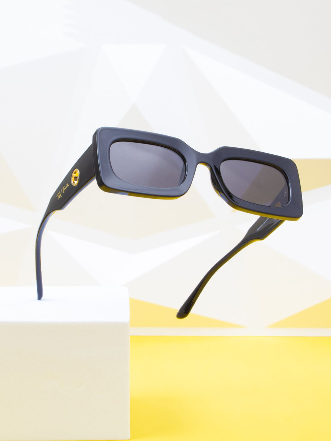 Ted Smith Unisex Rectangle Sunglasses with Polarised Lens MINT_C1
