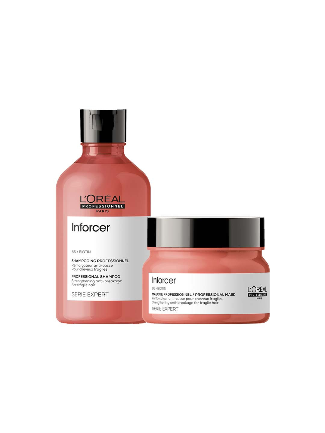 LOreal Professionnel Inforcer Shampoo & Mask with Biotin & Vitamin B6 for Reduced Breakage