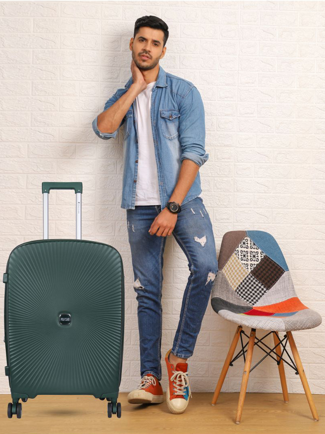 Polo Class Pack Of 2 Hard Sided Trolley Bag With Vanity Bag