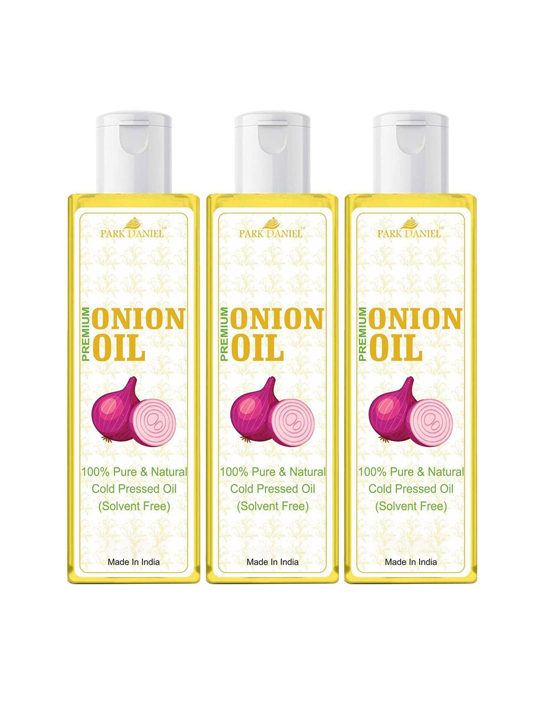 Park Daniel Set Of 3 Premium Onion Cold Pressed Oil - 100 ml Each