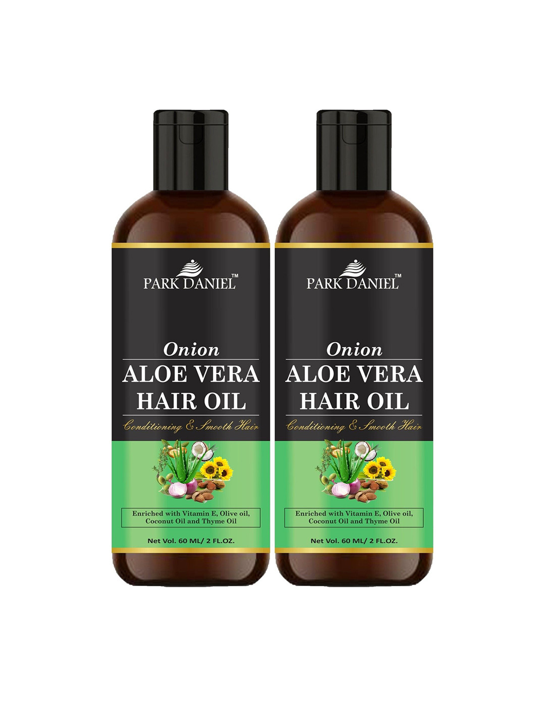 Park Daniel Set Of 2 Onion Aloe Vera Hair Oil - 60 ml Each