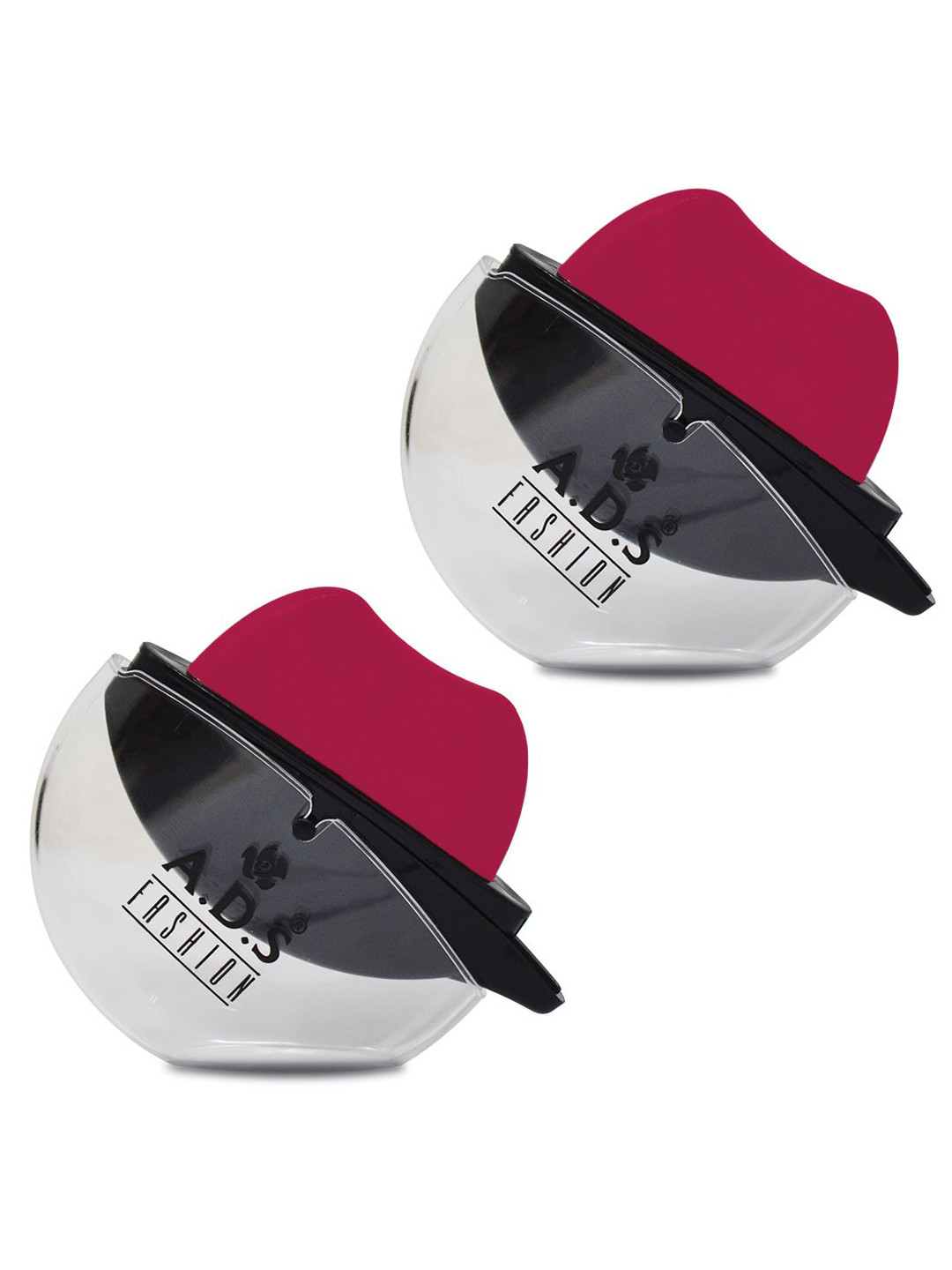 A.D.S Set Of 2 Lip Shape Apple Design Long Lasting Lipstick - 10 gm - Magenta Pink - 10