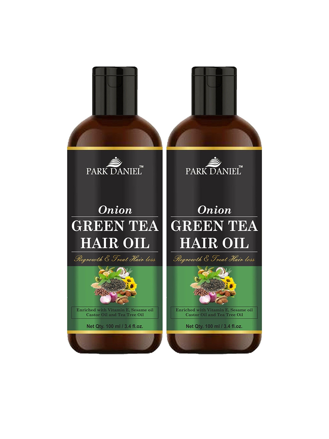 Park Daniel Set Of 2 Onion Green Tea Hair Oil - 100 ml Each
