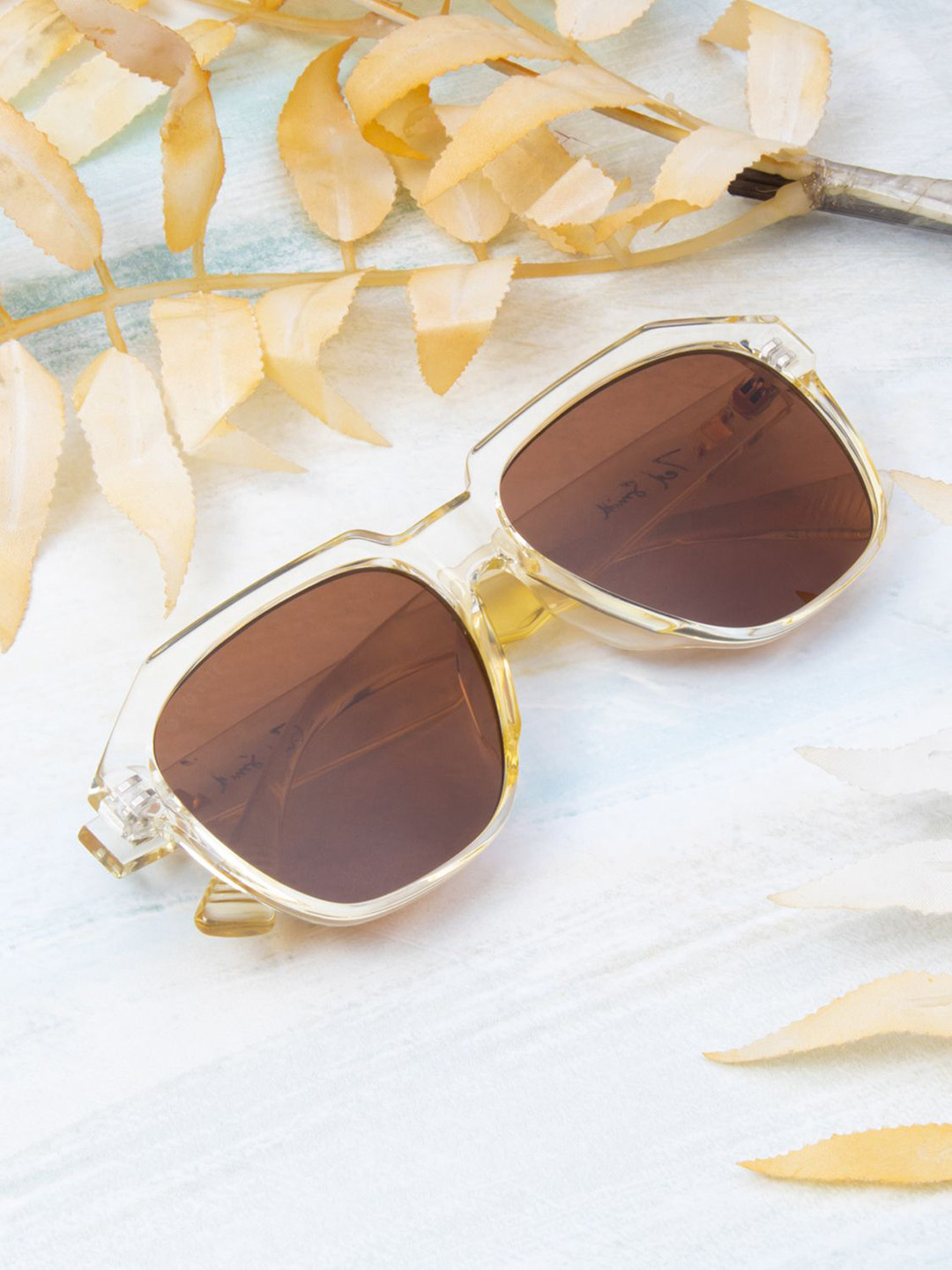 Ted Smith Unisex Aviator Sunglasses with UV Protected Lens