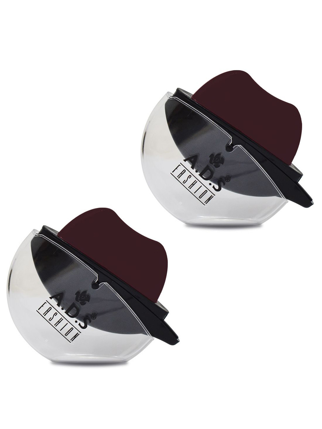 A.D.S Set Of 2 Lip Shape Apple Design Long Lasting Lipstick 10gm Each - Wine 11