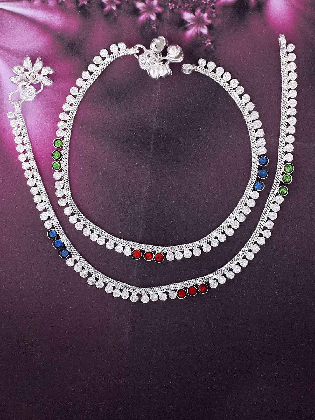 MEMOIR Silver-Plated Crystal Anklet