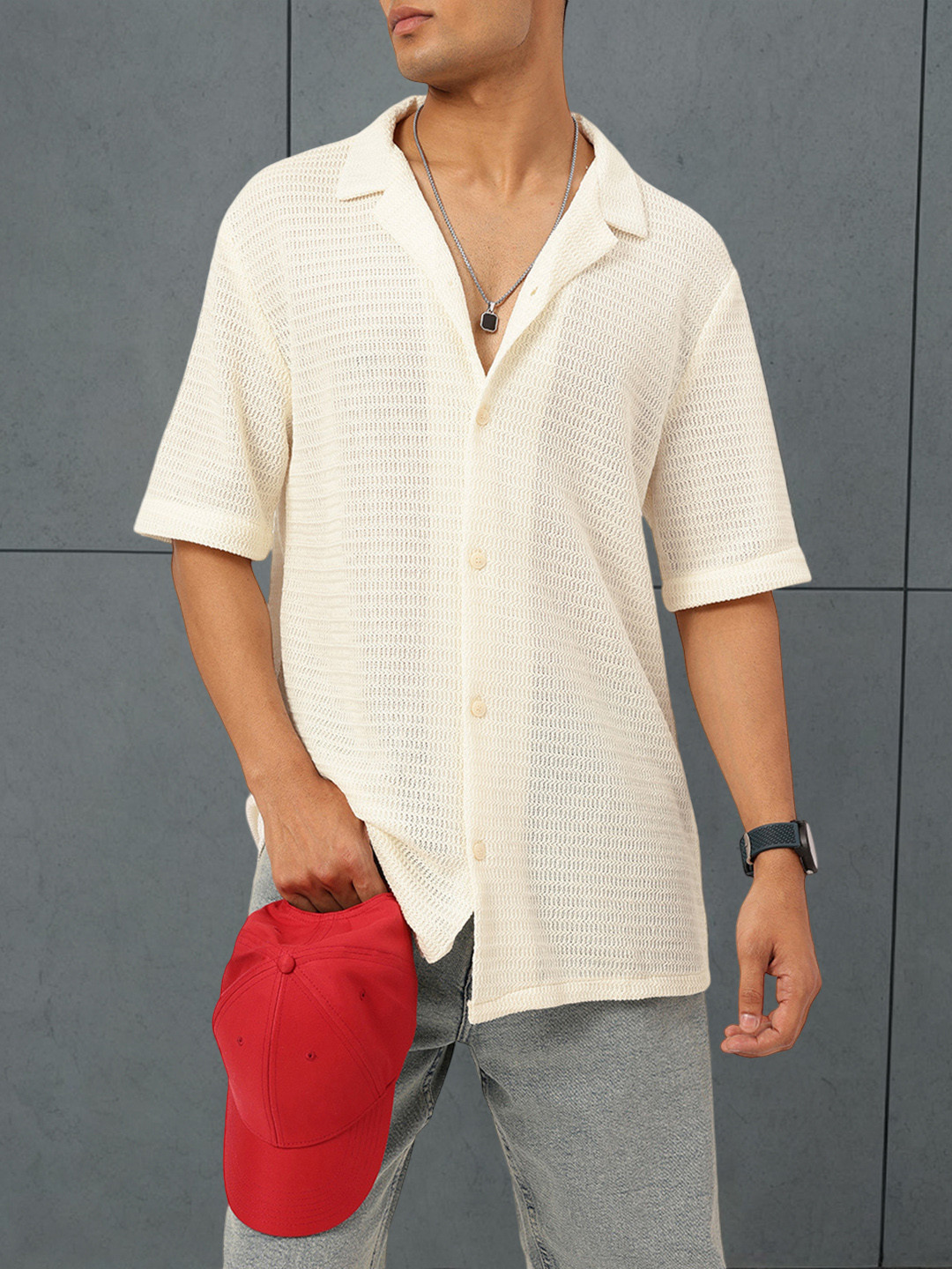 Kook N Keech Timeless Textures Semi-Sheer Shirt