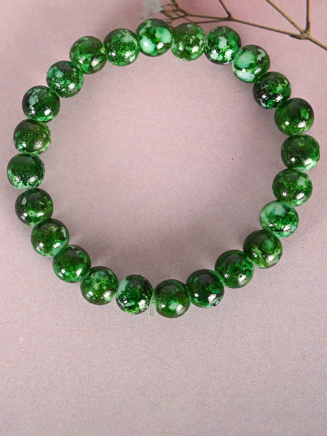 NVR Unisex Beaded Elasticated Bracelet